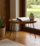 SOLID WOOD Elliptic end table