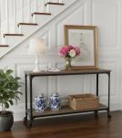 SOLID WOOD & IRON CONSOLE TABLE
