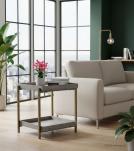 WOOD & METAL SIDE TABLE