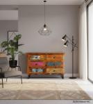 SOLID RECLAIMED TEAK WOOD 6 DRAWER DRESSER CHEST BUREAU SIDEBOARD