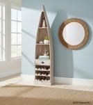 RECLAIMED WOOD BOAT NAUTICAL WINE RACK BOOKCASE W/ SHELVES