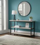 SOLID WOOD & IRON CONSOLE SHELVING UNIT