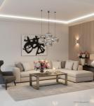 SOLID WOOD & IRON COFFEE TABLE