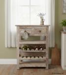 SOLID RECLAIMED TEAK WOOD WINE CABINET
