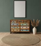 SOLID RECLAIMED TEAK WOOD 9 DRAWER DRESSER CHEST BUREAU SIDEBOARD