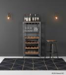SOLID WOOD & IRON BAR CABINET