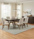 EXTENDABLE SOLID WOOD DINING TABLE W/ SELF-STORING EXTENSIONS