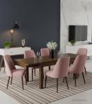 EXTENDABLE SOLID WOOD DINING TABLE W/ SELF-STORING EXTENSIONS