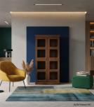 SOLID RECLAIMED TEAK WOOD & GLASS CABINET