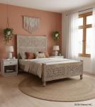 HAND CARVED SOLID WOOD Queen bed