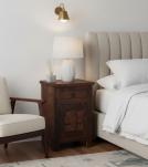 SOLID RECLAIMED WOOD SIDE TABLE NIGHTSTAND