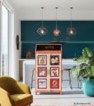SOLID WOOD HAND PAINTED ADVERTISING 2 DOOR STORAGE CABINET
