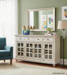 WOODEN GLASS SIDEBOARD