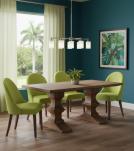 SOLID WOOD PEDESTAL DINING TABLE