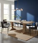SOLID WOOD PEDESTAL DINING TABLE