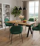 LIVE EDGE SOLID SUAR WOOD TABLE W/ METAL BASE 