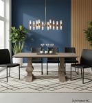 SOLID WOOD PEDESTAL DINING TABLE