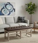 LEATHER UPHOLSTERED BENCH