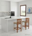 SOLID RECLAIMED TEAK WOOD COUNTER HEIGHT STOOL