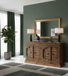 HAND CARVED SOLID WOOD  4 DOOR SIDEBOARD