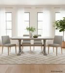 SOLID WOOD X BASE TRESTLE DINING TABLE
