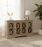 SOLID WOOD & GLASS MODERN SIDEBOARD