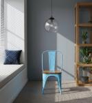 WOODEN IRON CHAIR 