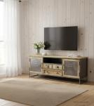 SOLID WOOD & IRON MEDIA CABINET