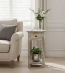 SOLID RECLAIMED TEAK WOOD END TABLE W/ DRAWER