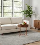 SOLID WOOD & IRON ROUND SIDE TABLE / OCCASIONAL TABLE