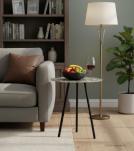 Carved Metal End Table