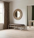 SOLID WOOD & UPHOLSTERED LEATHER BENCH