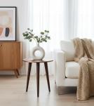 SOLID WOOD & IRON END TABLE