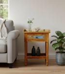 SOLID RECLAIMED TEAK WOOD END TABLE / NIGHTSTAND