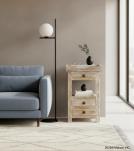 SOLID RECLAIMED TEAK WOOD 3 DRAWER END TABLE / NIGHT STAND