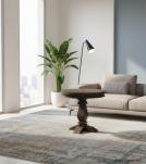 SOLID WOOD ROUND PEDESTAL END TABLE