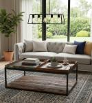 SOLID RECLAIMED TEAK WOOD 4 TRAY COFFEE TABLE