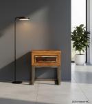 SOLID RECLAIMED TEAK WOOD & IRON NIGHTSTAND END TABLE W/ DRAWER