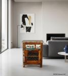 SOLID RECLAIMED TEAK WOOD END TABLE / NIGHTSTAND 