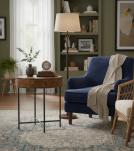 SOLID WOOD & IRON ROUND SIDE TABLE / OCCASIONAL TABLE
