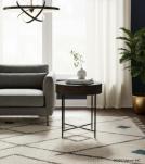 SOLID WOOD & IRON ROUND SIDE TABLE / OCCASIONAL TABLE