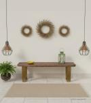 LIVE EDGE SOLID ACACIA WOOD BENCH