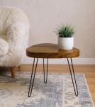 SOLID WOOD Elliptic end table