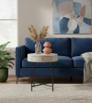 SOLID WOOD & IRON ROUND SIDE TABLE / OCCASIONAL TABLE