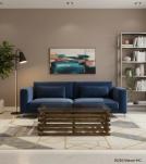 SOLID WOOD COFFEE TABLE W/ GLASS TOP