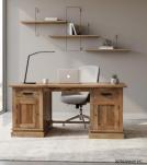 SOLID WOOD DESK W/ 8 DRAWERS