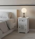 CARVED WOOD END TABLE / NIGHTSTAND