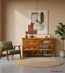 RECLAIMED TEAK 6 DRAWER CHEST BUREAU DRESSER