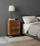 SOLID RECLAIMED TEAK WOOD 3 DRAWER END TABLE NIGHTSTAND
