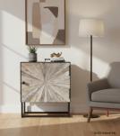 RECLAIMED WOOD & IRON SIDE TABLE